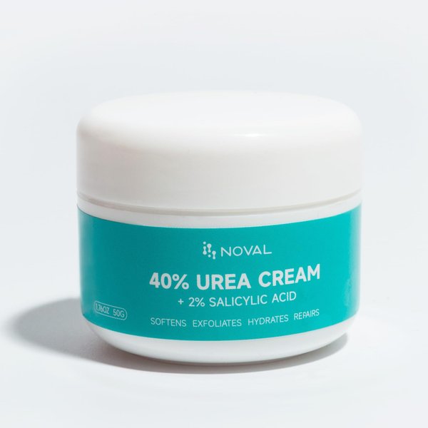 NOVAL Pedicure Supplies Urea Cream 40% plus Salicylic Acid 2%, Foot Cream for Dry Cracked Heels Feet Knees Elbows Hands