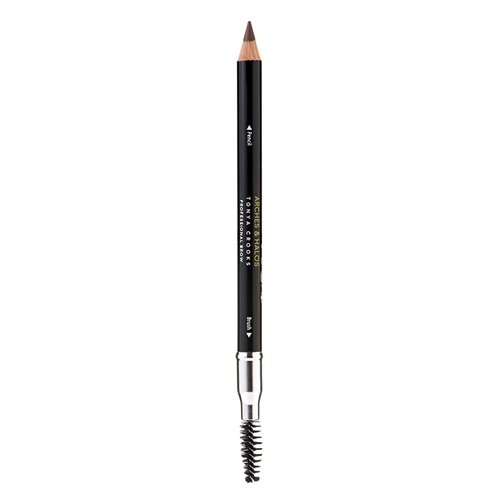 Arches & Halos Precision Brow Shaping Pencil - Double Sided Eyebrow Filler and Spoolie Brush - Creamy Texture for Shaping and Defining With Ease - Vegan, Cruelty Free - Warm Brown - 0.070 oz