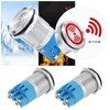 ECSiNG 2X 12V 19mm Waterproof Flash Buzzer LED Flash Alarm Intermittent Indicator Light for Electrical Control Panel