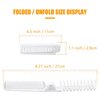 Qjaiune 6PCS Travel Foldable Brush Comb Portable Folding Comb, Anti-Static Hair Comb Mini Pocket Comb, Double Headed Hair Brush Hairdressing Tools Plastic Folding Comb for Men Women (White)