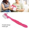 False Teeth Brush, Teeth Cleaning for Elderly, Portable Plaque, Dirt Removal, Denture Gift Home, Travel, Dental Manual Brushes fixodent pro(Pink)