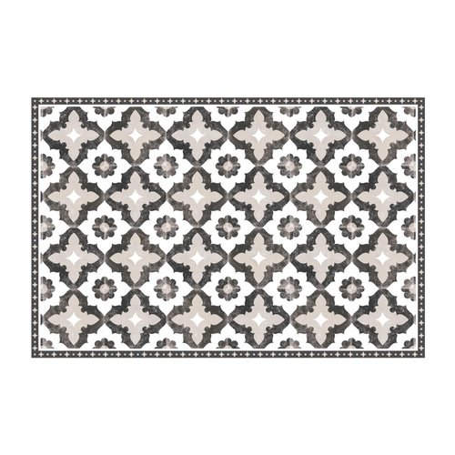 Carolina Creekhouse Vinyl Rug | Sarah 057872UA | Vinyl Floor Mat | Decorative, Vintage, Waterproof, Eco-Friendly, Non-Slip | Taupe, 2'x3'