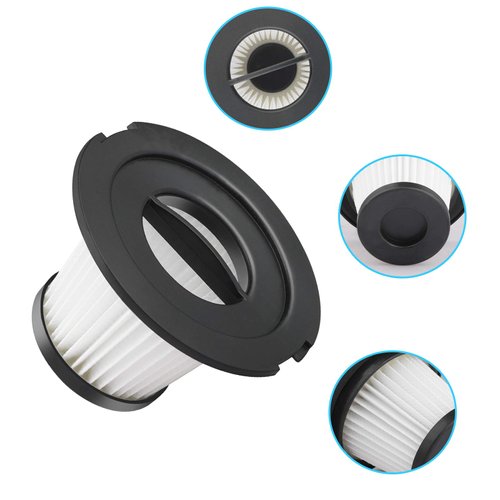 6 Pack HEPA Filter Vacuum Dust Bin Filters Compatible for MOOSOO K17 Cordless Vacuum with Strainer Screen(6 HEPA Filter & 6 Strainer Screen)