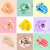 Cloud Slime Kit, 9 Pack Slimes with Peachybaby, Watermelon, Rainbow, Blue Cute Slime Charms, Scented DIY Putty Sludge Toy Gifts for Girls and Boys