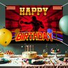 Boxing Happy Birthday Backdrop Banner Boxing Ring Competition Fight Nights Boxing Champion Theme Background Decor for Boxer Men Boys Birthday Party Favors Decorations Supplies 72x43in-BECKTEN