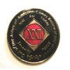 21 Year NA Black & Red Medallion -Chip, Coin, Token