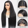 26 Inch 13x6 Lace Front Wigs Human Hair 200 Density, Transparent Hd Lace Front Wigs Human Hair, Glueless Straight Frontal Wigs Human Hair Pre Plucked With Baby Hair Bleached Knots, Natural Color