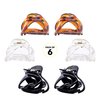RC ROCHE ORNAMENT 6 Pcs Womens Oval Hollow Curved Jaw Clamp Barrette Interlocking Teeth No Slip Grip Beauty Fashion Girls Classic Plastic Accessory Hair Clip, Medium Clear Brown and Black