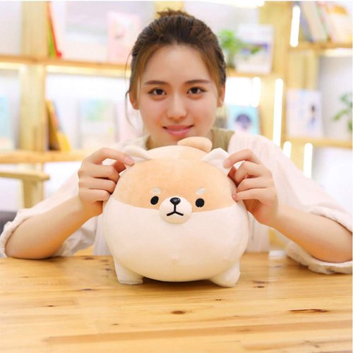 OUKEYI Stuffed Animal Shiba Inu Plush Dog Toy Anime Corgi Kawaii Plush Soft Pillow, Plushies Shiba Inu Plush Plush Toy Pillows Doll Dog,Plush Toy Gifts for Girl Boy (16 inch)