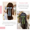 6 Pcs Hair Ribbon Bow Clips for Women Girls Hair Bows Tassel Hair Ribbons Bow Hair Clips Bowknot With Long Tail Hair Barrettes with Bow Accessories for Kids Teens Valentine's Day Gifts