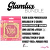 Glam Lux Beauty Mystery Bundle Amorus Flush Blush Powder, Long Lasting, Buildable formula, 3D Mink Reusable Eyelashes, Sweet Dose Lip Oil Nourishing & Exfoliating