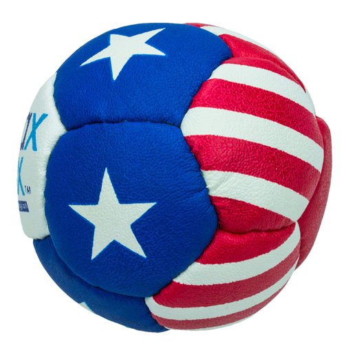 SWAX LAX Lacrosse Training Ball - Indoor Outdoor Practice Less Bounce & Rebounds (Stars n Stripes)