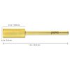 PANA Flat Top Small Barrel 3/32" Shank Size - (Gold, 2X Fine Grit) - Fast remove Acrylic or Hard Gel Nail Drill Bit for Manicure Pedicure Salon Professional or Beginner