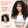 Hair Extensions, KUIRAN Clip in Hair Extensions 4PCS Black Hair Extension 12" Short Curly Hair Extensions Invisible Lace Weft Natural Soft Hairpieces for Women - Black