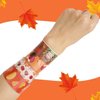 WIQEDOHA 96PCS Thanksgiving Maple leaf Themed Slap Bracelets for Thanksgiving Party Favors, Fall party Favors,Birthday Party Favors,Classroom Prizes ,24 Designs