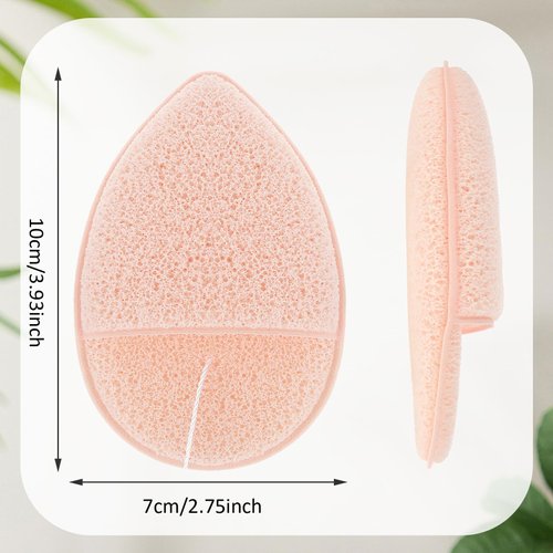 2 PCS Facial Sponge Konjac Glove Bath Sponge Gentle Exfoliating Pads Wash Reusable Puff for Daily Face Deep Pore Cleansing Blackheads Dead Skin, Makeup Remover