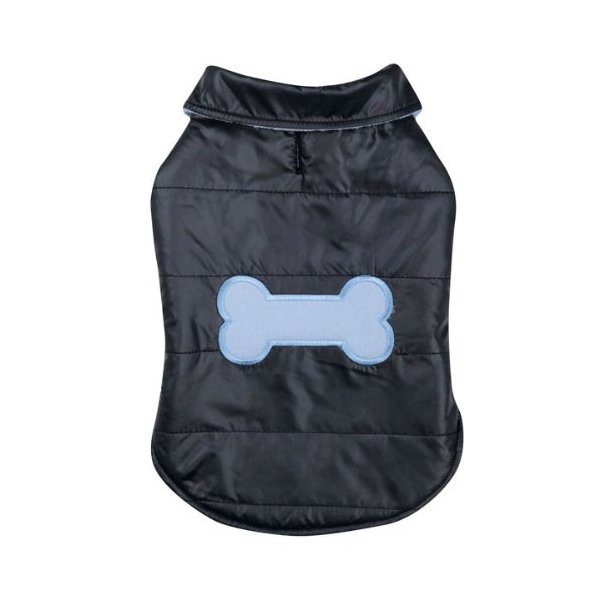 Casual Canine Polyester Snow Puff Dog Vest, Small, 12-Inch, Navy