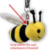 Yelllow Baby Bee Plush Comfort Security Tag Taggy Blanket and 5" Plush Toy Stuffed Bee