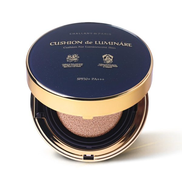 [CHALLANS de PARIS] CUSHION de LUMINÁRE Cream Foundation, Radiant, Flawless Coverage of Skin Imperfections and Uneven Skin Tone, Long-Lasting Wear, Suitable for All Skin Types (23 Medium Beige)