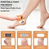 Electric Callus Remover Foot File - Rechargeable Callus Remover Pedicure Tools for Feet Foot Scrubber File Foot Care Grinder with 3 Grinding Heads 2 Speeds for Men Women Dry Callus Dead Skin (Orange)