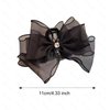 AUOCATTAIL Black Tulle Big Bow Hair Claw Clips Fashion Elegant Bowknot Nonslip Hairpin Ponytail Clip Hair Accessories for Women Girl