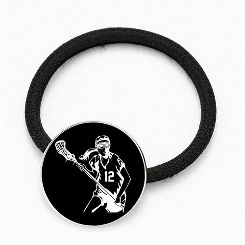 Generic Lacrosse Ponytail Holder With Jersey Number, 1 Count (Pack of 1)