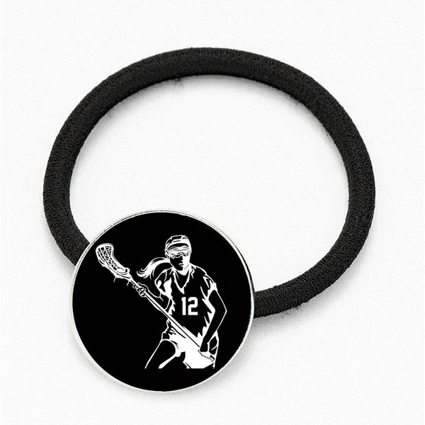 Generic Lacrosse Ponytail Holder With Jersey Number, 1 Count (Pack of 1)