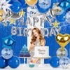 MCPINKY Happy Birthday Banner, Silver Mylar Foil Letters Balloon Birthday Sign Banner Happy Birthday Metallic Balloons for Kids Party Supplies