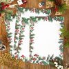 AnyDesign 80 Sheet Christmas Stationary Paper Xmas Pine Cones Berries Foliage Letterhead Letter Writing Paper for Holiday Notes Greeting Cards Invitations Office School Printing, 8.5 x 11 Inch