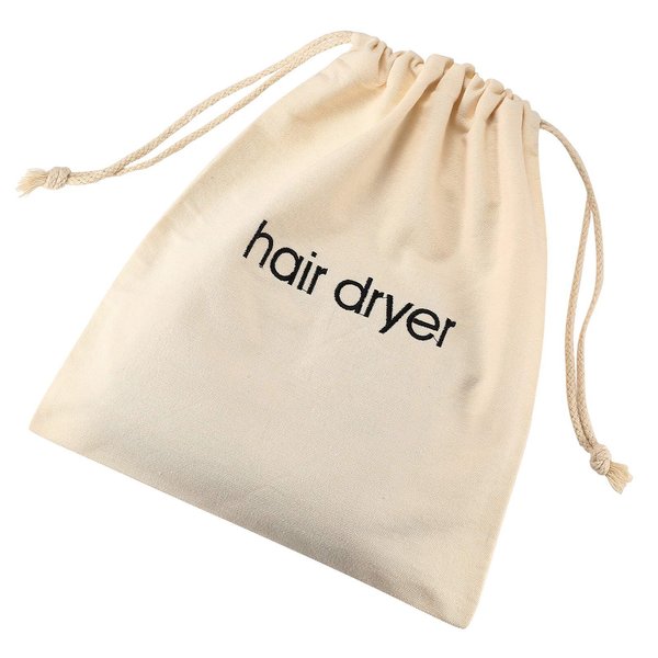 ERKXD Hair Dryer Bags Drawstring Bag Container Hairdryer Bag for travel bathroom (White)
