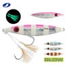 OCEAN CAT 1 PC Slow Fall Pitch Fishing Lures Sinking Lead Metal Flat Jigs Jigging Baits with Hook for Saltwater Fishing 100G/120G/180G (Pink, 180g(6 1/3oz))