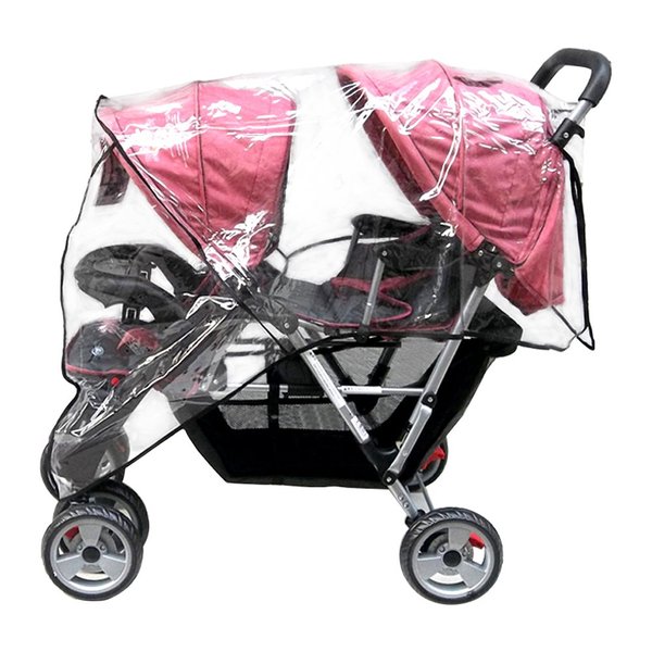 Aligle Weather Shield Double Popular for Swivel Wheel Stroller Universal Size Baby Rain Cover/Wind Shield Deal (Black)