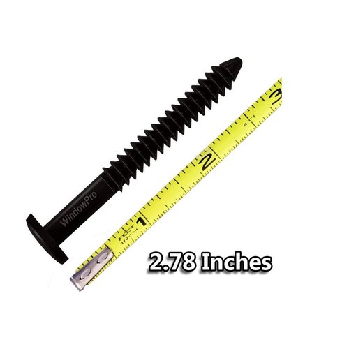 Window Shutters Panel Peg Lok Pin Pegs Screws Spikes Anchors 3 inch 48 Pack Fasteners (Black) WindowPro Exterior Vinyl Shutter Hardware Made in USA