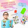 SHOWERRING 5D DIY Diamond Art Stickers Kits for Kids,Cartoon Gem Digital Art Painting Stickers Mosaic Craft Kit (Cute Girl)
