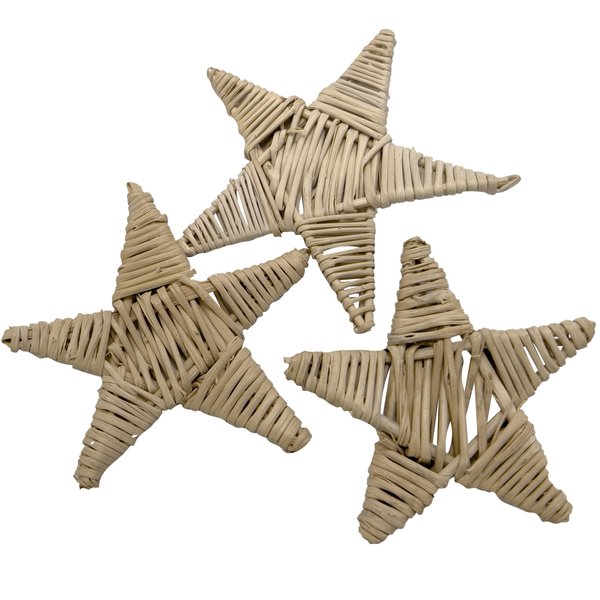 5061 Medium Vine Chew Stars Pk2- Handwoven Rattan Vine Star Bird Foot Toys, Chewable Fun, Lightweight, Versatile, Easy to Break Apart, Great for sm & med Size Birds Budgie Finch Canary Lovebird