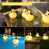 Floating Solar Lights, 16 inch Waterproof LED Pool Accessories, Glow Duck Inflatable Solar Powered Lights that Float for Pond,Hot tub,Party-2pcs