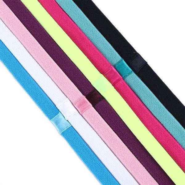 Kopida 8 Pieces Thin Non-Slip Elastic Sport Headbands, Football Hair Headbands Yoga Hairband for Women and Men