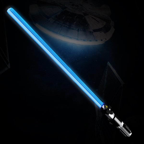 HI-REEKE Light Up Saber Building Block Set, Sword Toy for Boys Blue-629PCS