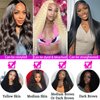 Deep Wave Closure Wig 5x5 HD Lace Closure Wigs Human Hair Pre Plucked with Baby Hair 180% Density 24 Inch Deep Curly Lace Front Wigs Human Hair 15A Transparent Lace Closure Wig for Women