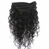 Doren Deep Curly Clip In Human Hair Extensions for Women 8Pcs 20Clips 120g 8A Virgin Remy Brazilian Wavy Curly Hair Natural Color 14 Inches