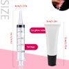 AMORIX 50PCS Lip Gloss Tubes 5ml Black Cap Lip Gloss Containers Empty Lip Balm Tubes Refillable Cosmetic Squeeze Lipgloss Tubes + 2 x 20ml Syringes Tag Labels for DIY Lip Gloss Base Glitter