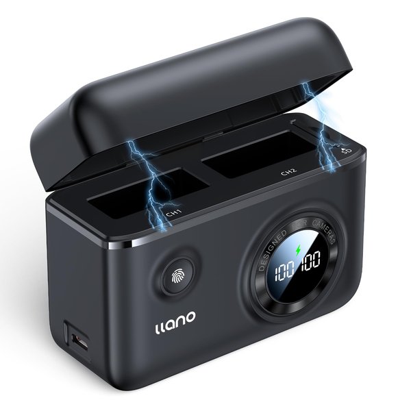 llano LP-E8 18W Fast Dual Battery Charger for Canon EOS Rebel T3i, T2i, T4i, T5i, 550D, 600D, 650D, 700D DSLR Digital Camera