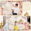 Once Upon a Time Balloon Garland Kit Fairytale Princess Birthday Party Decorations Rose Gold Balloon Garland Arch Castle Princess Balloon Garland with Backdrop Wedding Birthday Party Decor Supplies