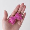 3" Glitter Hot Pink Hair Bow Clips Cute Sparkly Sequins Alligator Barrettes Pins for Baby Toddler Teens Flower Girls Birthday Wedding Xmas Party Dress outfit Accessory Back School Gift