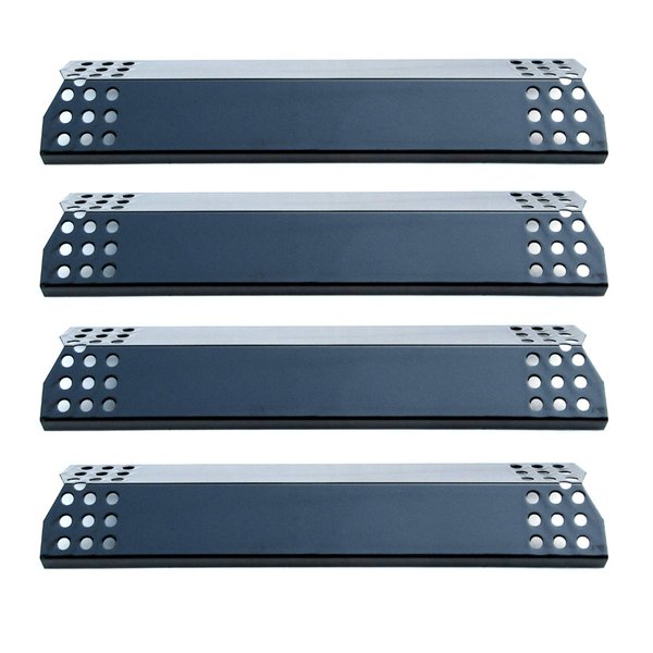 Direct Store Parts DP129 (4-Pack) Porcelain Steel Heat Shield/Heat Plates 14 9/16 x 3 3/8" Replacement for Sunbeam, Nexgrill, Grill Master, Charbroil, Kitchen Aid, Members Mark, Uberhaus Gas Grills