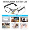 DYLB Kids Blue Light Blocking Glasses girls boys 2 pack, computer video gaming glasses for kids girls boys Age 3-10,Anti blue light & Headache (transparent black + transparent)
