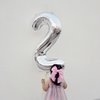 Silver Number 3 Balloon 40 Inch, 3 Balloon Number, 3rd Birthday Decorations, Silver Party Supplies for Boys Girls