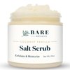 Bare Botanics Coconut Vanilla Body Scrub 24oz | Made in Madison, WI | All Natural Sea Salt Exfoliator w/ Skin Loving Moisturizers | Vegan & Cruelty Free | Gift Ready Packaging w/ a Cute Wooden Spoon
