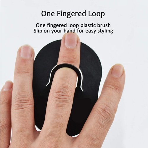 6 PCS Pocket Palm Combs, Portable Mens Hair Brush, Shampoo Combs Pocket Scalp Massager Brush, Soft Palm Brush for Men Short Hair, Black