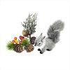Galepromot Grey Mini Simulation Plush Squirrel 30 cm Mini Squirrel Stuffed Animals Plush Rabbit Soft for Gift Home Decor Place Table Decorations Ornament Room Decorations Collectible Dolls